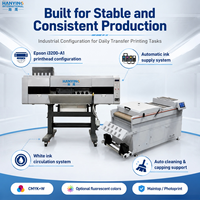 Imprimante DTF HY-6802 à 2 têtes Epson I3200 avec secoueur de poudre, machine de transfert textile automatique pour t-shirts de 68 cm