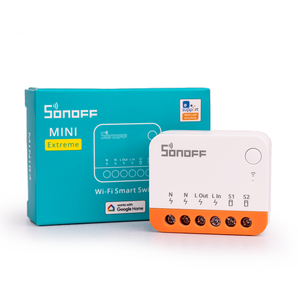 SONOFF MINIR4 WiFi Smart Switch Wi-Fi 2 way Switch Smart Home Works eWelink-Remote R5 S-MATE Wireless Control Alexa Google Home