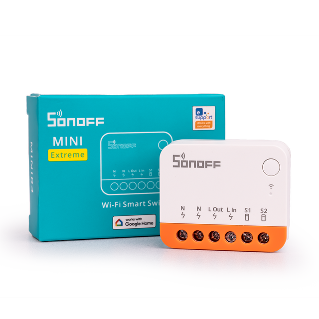 SONOFF MINIR4 WiFi Smart Switch Wi-Fi 2 Way Switch Smart Home Works EWelink-Remote R5 S-MATE Wireless Control Alexa Google Home