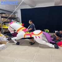 Costume de mascotte gonflable de cheval pour parade de célébration d'activité, costume de ballon à vendre