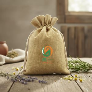 Promotional Custom Burlap <b>Pouches</b> Bag <b>Drawstring</b> for Jewelry Packing Bag Coffee Beans Bag - Product Image 1