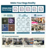 Bolsa de Compras con Asa de Lazo Suave y Logotipo Personalizado, Bolsa de Plástico LDPE para Ropa, Regalos, Embalaje Minorista, Venta al Por Mayor