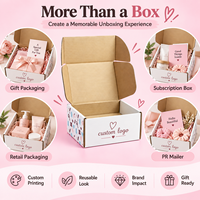 Boîte d'expédition compacte en carton ondulé imprimé sur mesure avec intérieur en kraft naturel et approvisionnement en gros pour petits accessoires