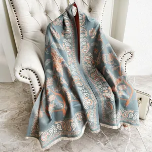 Wholesale Winter Soft Double-Sided Cashmere Scarf for Women 70*180 cm Warm Thick Shawls