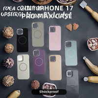 Étui de téléphone magnétique 2 en 1 de luxe en TPU + PC givré pour 17 Pro Max, double protection, antichoc, couleurs bonbon