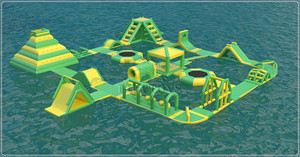 Tour d'escalade gonflable Toboggan aquatique flottant <span class=keywords><strong>Aqua</strong></span> Obstacle pour lac et station balnéaire, escalade amusante et toboggan Structure gonflable - Product Image 5