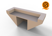 Bureau commercial Spa Clinique Mini comptoir de service I forme Diamant Surface solide Comptoirs de réception en pierre