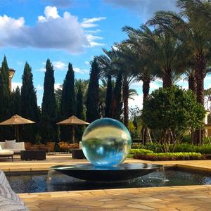 Bahçe su doğal dekorasyon paslanmaz çelik akrilik küre çeşme heykeli çeşme heykeli - Product Image 3