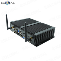 EGLOBAL Mini PC Industrial sin Ventilador, Gran Stock, I5 4278U I7 4578U, 2 LAN, 6COM, Windows 11