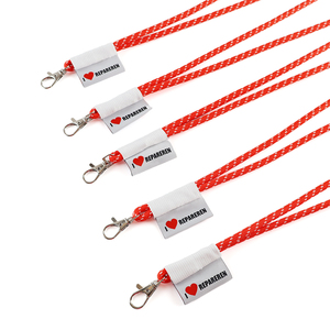 Chất Lượng Cao Đàn Hồi Vòng Dây Buộc Đầy Màu Sắc Jacquard Dệt Cổ Dây Buộc Dây Với Biểu Tượng Tùy Chỉnh - Product Image 3