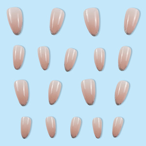 ชุดอุปกรณ์ทำเล็บแบบกลิตเตอร์ทรงกลิตเตอร์ทรงชาอัลมอนด์กลิตเตอร์ติดเล็บคุณภาพสูงพร้อมบรรจุภัณฑ์ติดฉลากตามต้องการ - Product Image 4