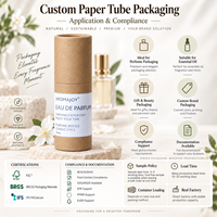 Emballage personnalisé en tube de papier kraft écologique pour flacon compte-gouttes 10ml 30ml 50ml, boîte en carton pour cosmétiques, huiles essentielles, sérums