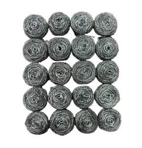 <span class=keywords><strong>BONNO</strong></span> 20 pièces/sac épurateur de laine d'acier tampon à récurer en acier inoxydable éponge à récurer en métal robuste pour le nettoyage de la cuisine - Product Image 4