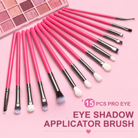 Lot de 15 pinceaux de maquillage professionnels en gros pour extensions de cils, eye-liner, fard à paupières et correcteur