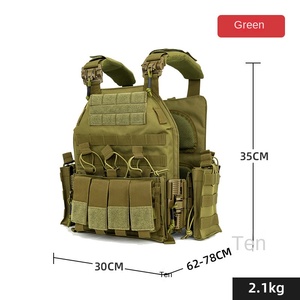 Gilet tactique en nylon à dégagement rapide, multi-usages, Molle, camouflage, protection polyvalente, porte-plaques - Product Image 4
