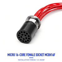 Connecteur sous-marin HYSF SUBSEA MCIL16M à 16 broches mâle, connecteur de câble étanche micro-sous-marin pour ROV AUV