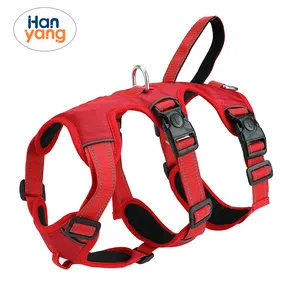 HanYang Custom Escape Proof Dog Harness Soft Padded Full Body Pet Harness Reflective Adjustable No Pull Vest with Lift Handle