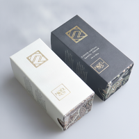 Boîte d'emballage en papier coton personnalisée, dorure à chaud, vernis UV sélectif, boîte cadeau avec étiquette privée