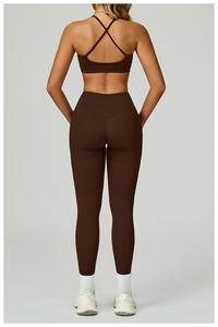 Completo Yoga 4 Pezzi Personalizzabile con Logo, <span class=keywords><strong>Aderente</strong></span>, Asciugatura Rapida, Morbido, Alta Elasticità, Set da Donna a Vita Alta per Corsa, Fitness e Palestra - Product Image 4