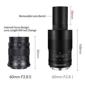 <span class=keywords><strong>Objectif</strong></span> <span class=keywords><strong>macro</strong></span> à focale fixe 7artisans <span class=keywords><strong>60mm</strong></span> F2.8 Mark II APS-C pour montures E, EOS-R, Fuji X/FX/M43, Z et L (Moule privé) - Product Image 6