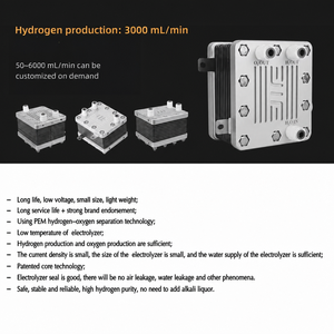 Generador de Hidrógeno HHO Semos para Auto, <span class=keywords><strong>Kit</strong></span> con Electrolizador PEM de 3000 ml, Pureza del 99.9%, 15V - Product Image 3