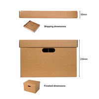 Caixa de Armazenamento de Papelão Ondulado Reciclado com Divisórias Múltiplas para Itens Frágeis, Mudanças e Envio, com Logotipo/Gravação Personalizada