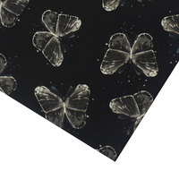 Haute qualité 100% Polyester Double face crêpe tissu papillon imprimé léger résistant à l'eau doublure enfants filles
