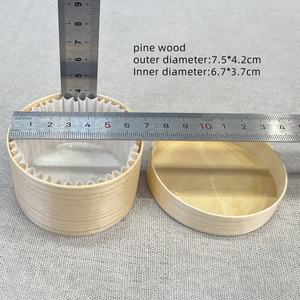 Boîte à gâteau basque ronde en bois de pin, 2, 3 et 4 pouces, emballage pour pâtisserie, boîte cadeau pour gâteau et bonbons - Product Image 3