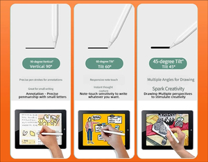 ปากกาสไตลัสสำหรับ iPad 314 รุ่น Palm Rejection พร้อมแม่เหล็กดูดติด รองรับการเอียง ชาร์จเร็ว 15 นาที ไฟ LED ดิจิตอล สำหรับ Pro Air Mini 2018-2026 OEM - Product Image 3