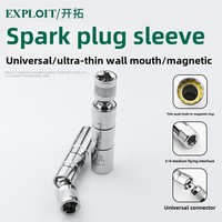 EXPLOIT Manchon de bougie d'allumage magnétique universel personnalisé OEM étendu 14mm-16mm voiture moto clé de retrait outil douille produit