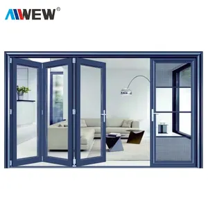 ALWEW New Design Kunden spezifischer Aluminium-Falt-/Bifold-/Bi-Falttür preis