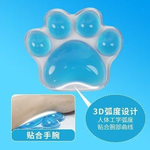Transparent Silicone Cat Paw Wrist Pad Soft 3D Non Slip Office Support Pink Blue Green Red Universal Size - Product Image 3