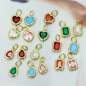 Pendentifs unisexes mignons et originaux de style punk, en laiton plaqué or 18 carats, avec zircon géométrique, forme cylindrique, bijoux - Product Image 3