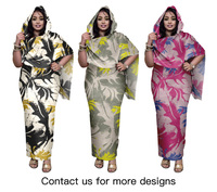Toub pour femmes musulmanes de haute qualité, entièrement imprimé numériquement, avec paillettes, style Dubaï, Suisse, Arabie Saoudite, Soudanais