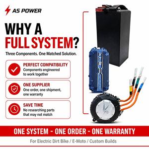 Kit Moteur et Contrôleur de Batterie Personnalisé pour E-Moto – Système d'Alimentation OEM avec Batterie Lithium Haute Décharge pour Moto Tout-Terrain Électrique (Tension, Capacité, Taille) - Product Image 2