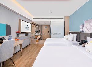 ชุดเครื่องนอนโรงแรมแบบกำหนดเองพร้อมโซฟา โต๊ะกาแฟ เตียงไม้ขนาดคิงไซส์ เฟอร์นิเจอร์ห้องพักสำหรับโครงการโรงแรมระดับ 3 ดาว - Product Image 6