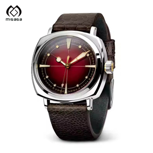 Montres de mode pour hommes avec logo personnalisé, vente en gros, bracelet en cuir et aiguilles lumineuses, chronographe - Product Image 2