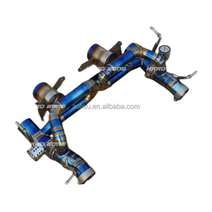 Escape de titanio para Ferrari <span class=keywords><strong>488</strong></span> <span class=keywords><strong>Spider</strong></span>/GTB/Pista 3,9 T V8 Sports Catback Escape Silenciador Eliminar tubos rectos - Product Image 3
