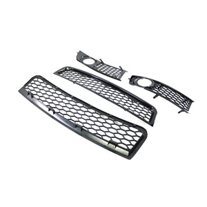 Audi A4B6 Lower Grille Honeycomb Fog <b>Light</b> Mesh Glossy Black Retrofit Upgrade 2002-2006 - Product Image 4