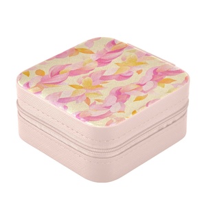 Wholesales Luxury Women's Fashion Eco-Friendly Jewelry Organizer Box Airport Compliant Cosmetic Jewelry Bags & <b>Cases</b> - Product Image 2