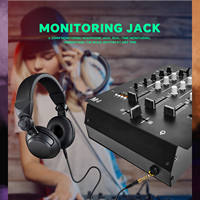 GAX-DM4 OEM ODM Console de mixage audio stéréo professionnelle 4 canaux avec carte son, pour la maison, le karaoké, la scène, le DJ