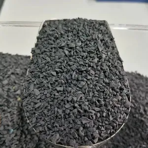 人造草填充回收丁苯橡胶颗粒，黑色橡胶屑出售