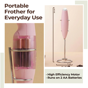 Powerful Hot Portable Original Mixer Frother With Stand Steamer Kit Coffee Whisk Operatd Handheld Battery Electric Milk Frother - Product Image 2