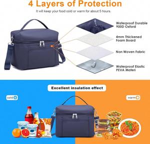 Natural Organic Lifestyle Small Insulated Lunch Bags for Women Cooler Bag Lightweight Nylon Waterproof Lunch Box for Work - Product Image 4