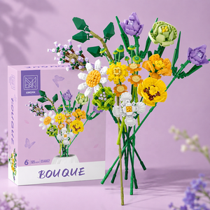 Bloques de Construcción <span class=keywords><strong>Serie</strong></span> Ramo de Flores para Marcas de Juguetes OEM, Minoristas de Decoración del Hogar y Distribuidores Mayoristas de Importación a Nivel Mundial - Product Image 3