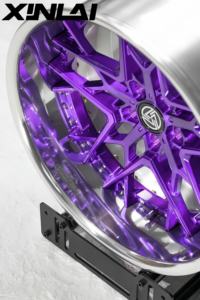 XINLAI Venta caliente 2 piezas forjado cepillado pulido 5x5x120 112 5x114,3 <span class=keywords><strong>18</strong></span> 19 20 21 22 pulgadas rueda para rueda de coche de carreras - Product Image 5