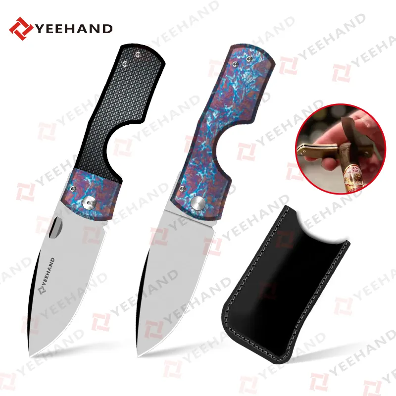 جديد تصميم الفولاذ شفرة فولاذية السيجار القاطع متعددة الوظائف السيجار سكين مخصص السيجار القاطع