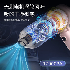 Aspiradora de mano de 0.3L para uso en seco y húmedo con luces LED, motor sin escobillas, para uso en el hogar, el coche y mascotas, funciona con batería. - Product Image 4