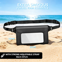 Nouvelle sacoche de taille étanche pliable IPX8 en TPU pour la natation, le rafting, la plage et la plongée en plein air, avec ceinture réglable pour téléphone