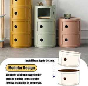 Nordic Ins Internet Famous Modern Simple White Mini Side Creative Small Plastic Storage Cabinet for Living Room - Product Image 4